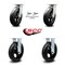 Service Caster 8 Inch Kingpinless Rubber on Steel Wheel Caster Swivel Locks 2 Rigid SCC, 2PK SCC-KP30S820-RSR-BSL-2-R-2 - alternate 7